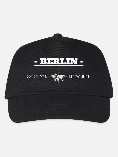 Berlin - Kinder Basecap - Schwarz