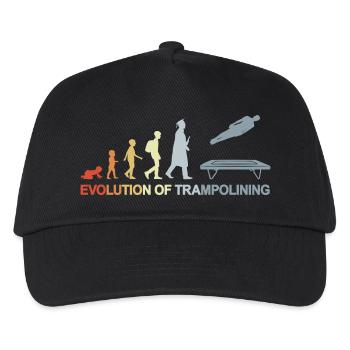 Vintage Trampoline Jumper Evolution - Kids’ Baseball Cap - black - Front