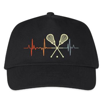 Lacrosse Herzklopfen - Kinder Basecap - Schwarz - Vorne
