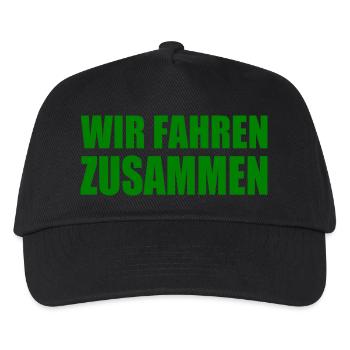 wir fahren zusammen - Kinder Basecap - Schwarz - Vorne