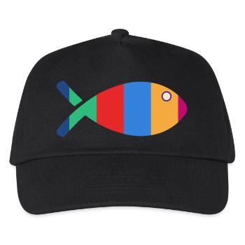 FISH - Kids’ Baseball Cap - black - Front