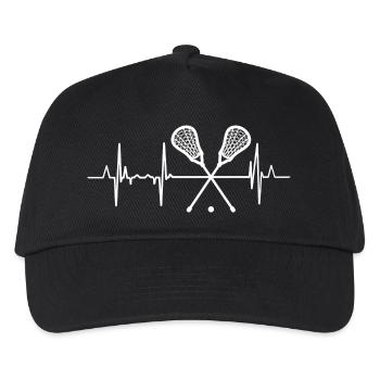 Lacrosse Herzschlag - Kinder Basecap - Schwarz - Vorne