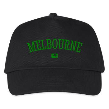 Melbourne Australia Down Under Kangaroo Koala - Kinder Basecap - Schwarz - Vorne