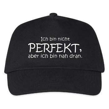 Perfekt - Kinder Basecap - Schwarz - Vorne