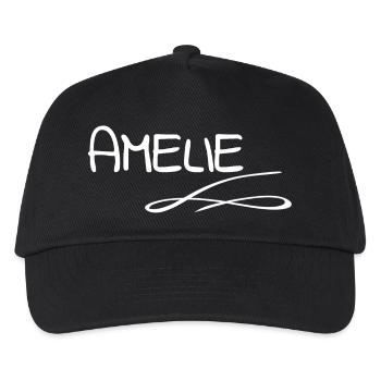 Vorname Amelie - Kinder Basecap - Schwarz - Vorne