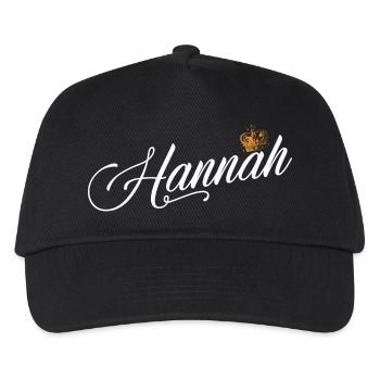 Hannah Custom Name für Frauen Kinder Kleinkinder - - Kinder Basecap - Schwarz - Vorne
