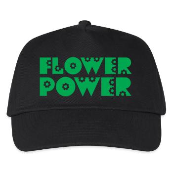 FLOWER POWER - Kids’ Baseball Cap - black - Front