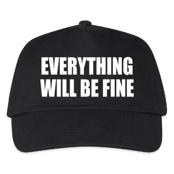 everything will be fine - Kinder Basecap - Schwarz - Vorne
