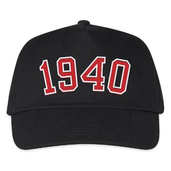 Geburtsjahr Sport 1940 - Kinder Basecap - Schwarz - Vorne