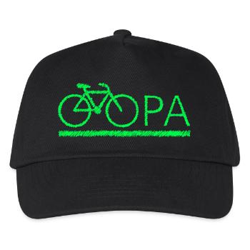 bester Opa Fahrrad Mountainbike Radeln Kritzeln - Kinder Basecap - Schwarz - Vorne
