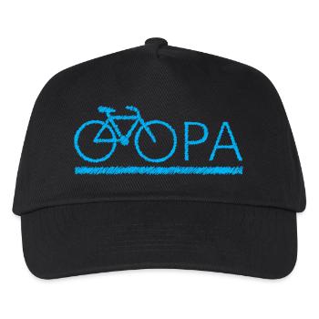bester Opa Fahrrad Mountainbike Radeln Kritzeln - Kinder Basecap - Schwarz - Vorne