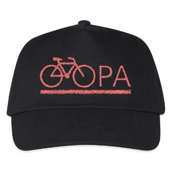 bester Opa Fahrrad Mountainbike Radeln Kritzeln - Kinder Basecap - Schwarz - Vorne