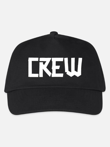 Crew Gaffer BIG Weiß - Kinder Basecap - Schwarz