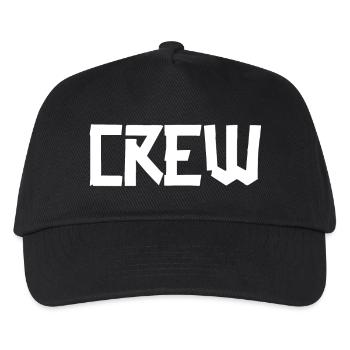 Crew Gaffer Kleingedrucktes Weiß - Kinder Basecap - Schwarz - Vorne