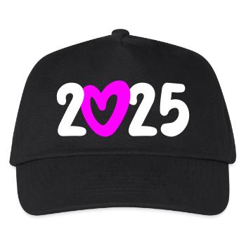 2025 Heart Happy New Year Beginning New Beginning New Beginning - Kids’ Baseball Cap - black - Front