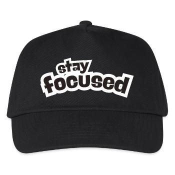 Restez concentré - Casquette de baseball Enfant - noir - Devant