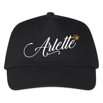 Arlette Name für Frauen Kinder Kleinkinder - Arlette - Kinder Basecap - Schwarz - Vorne