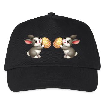 hase kaninchen ostern 2 - Kinder Basecap - Schwarz - Vorne