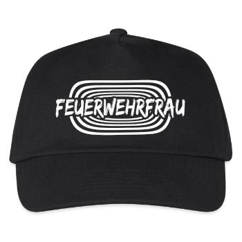 Arbeit Feuerwehrfrau - Kinder Basecap - Schwarz - Vorne