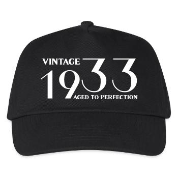 Jahrgang 1933 bis zur Perfektion gealtert - Kinder Basecap - Schwarz - Vorne
