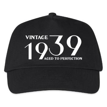 Vintage 1939 aged to perfection - Casquette de baseball Enfant - noir - Devant