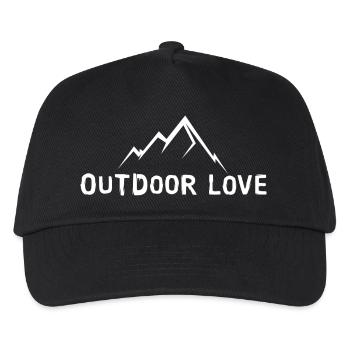 Outdoor Love - Mountains and Rocks Symbol - Kids’ Baseball Cap - black - Front