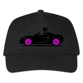 Woman Sports Car Convertible Car - Kids’ Baseball Cap - black - Front