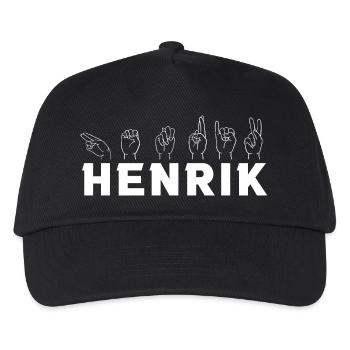 Sign Language Henrik - Kids’ Baseball Cap - black - Front