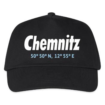 Coordonnées de Chemnitz - Casquette de baseball Enfant - noir - Devant