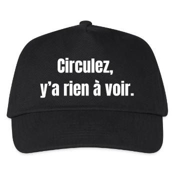 Circulate Nothing to See Typography - Kids’ Baseball Cap - black - Front
