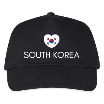 Cœur avec drapeau sud-coréen - Casquette de baseball Enfant - noir - Devant