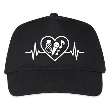 K-pop Heart Finger Heart Micro Music - Kids’ Baseball Cap - black - Front