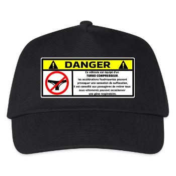 Turbolader - Kinder Basecap - Schwarz - Vorne
