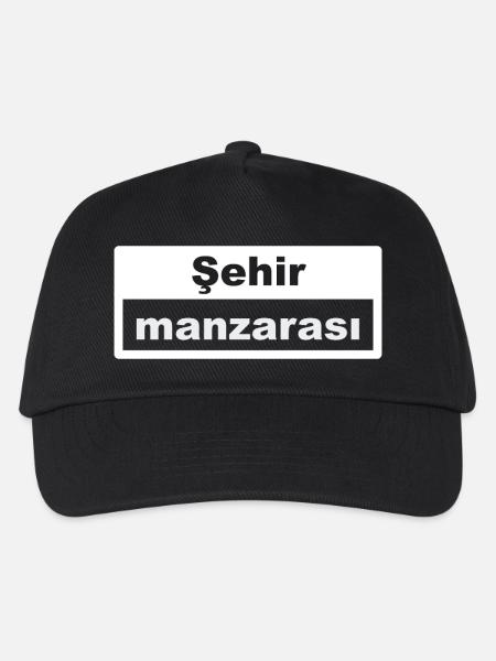 Stadtbild Typografie türkisch - Kinder Basecap - Schwarz