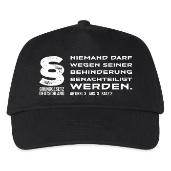 Antidiskriminierung Botschaft - Kinder Basecap - Schwarz - Vorne