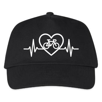 Cœur Cyclisme – Passion Vélo - Kinder Basecap - Schwarz - Vorne