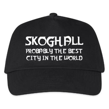 Skoghall – Die beste Stadt der Welt - Kinder Basecap - Schwarz - Vorne