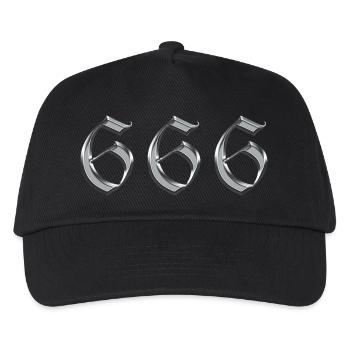 Engel Nummer 666 Reflektieren - Kinder Basecap - Schwarz - Vorne