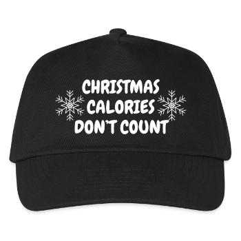 Christmas Calories Don't Count Shirt - Kids’ Baseball Cap - black - Front
