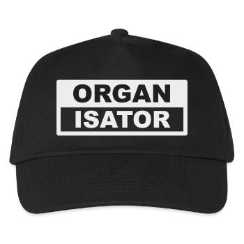 Organisator Typo-Kontrast - Kinder Basecap - Schwarz - Vorne