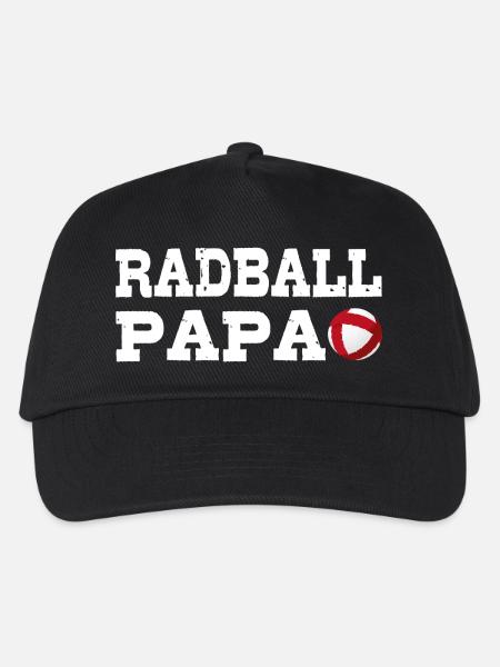 Radball, Radballer, Hallenradsport, Papa - Kinder Basecap - Schwarz
