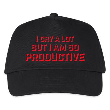 I Cry A Lot But I Am So Productive Lustig Emotion - Kinder Basecap - Schwarz - Vorne