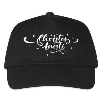 Christos Anesti Pascha Orthodoxes Ostern - Kinder Basecap - Schwarz - Vorne