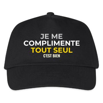 Je Me Complimentente Tout Seul C'est bien  - Casquette de baseball Enfant - noir - Devant