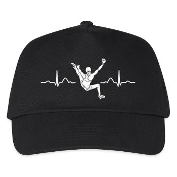 Battement de cœur de Boulderer Bloc Bloc - Casquette de baseball Enfant - noir - Devant
