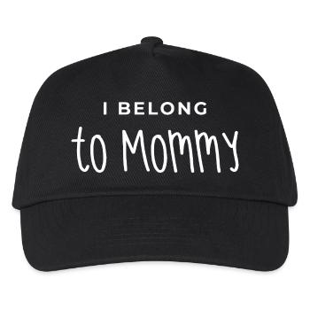 Mama, ich gehöre zu Mama, Mama, Muttertag. - Kinder Basecap - Schwarz - Vorne