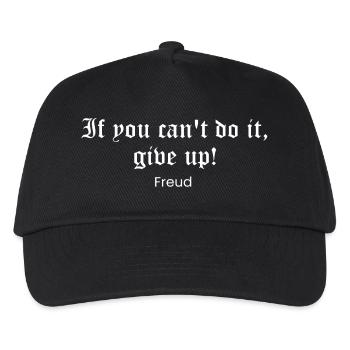 Freud Gothic Quote: Do It or Quit - Kids’ Baseball Cap - black - Front