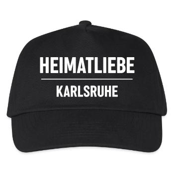 Heimatliebe Karlsruhe - Kinder Basecap - Schwarz - Vorne