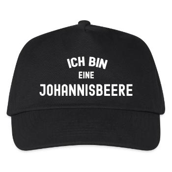 ICH BIN EINE JOHANNISBEERE Karneval Kostüm Beeren - Kinder Basecap - Schwarz - Vorne