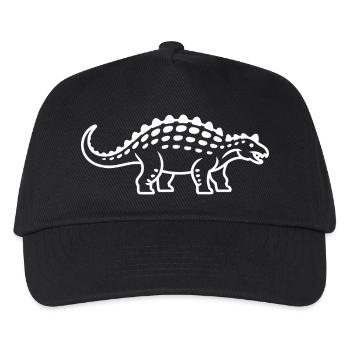 Stegosaurus Silhouette - Kinder Basecap - Schwarz - Vorne